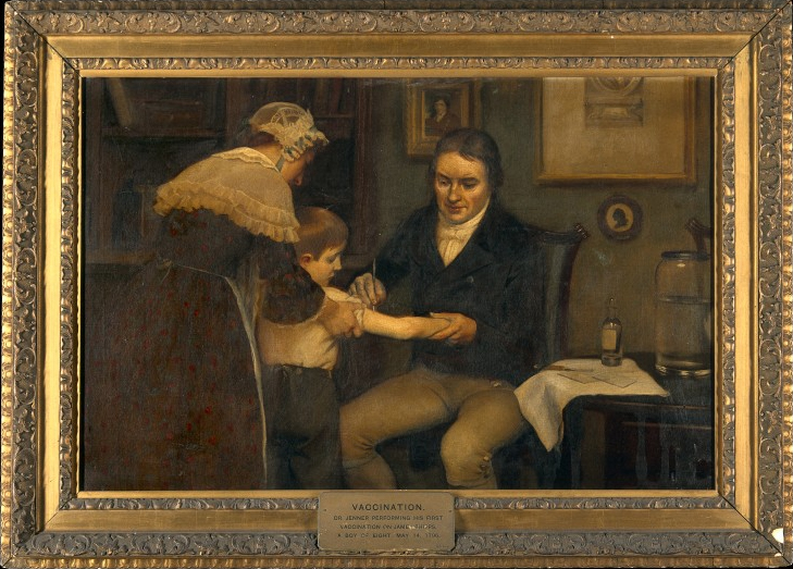 Victorian doctor administering a vaccine